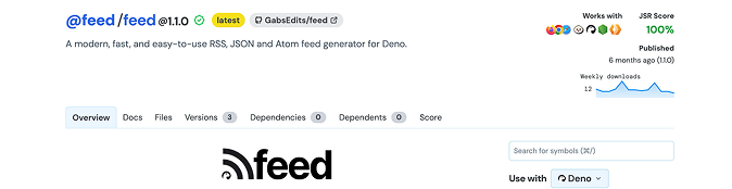 Screenshot of @feed