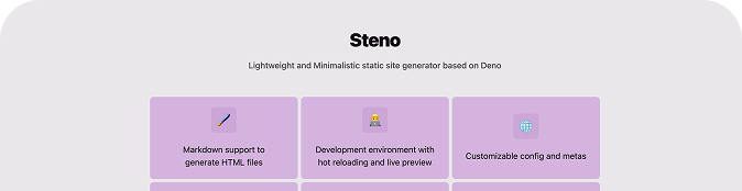 Screenshot of Steno